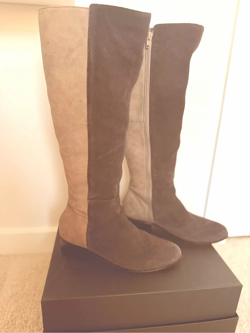 Rockport TruTech Super Comfortable Padded Two-Tone Knee-High Boots
